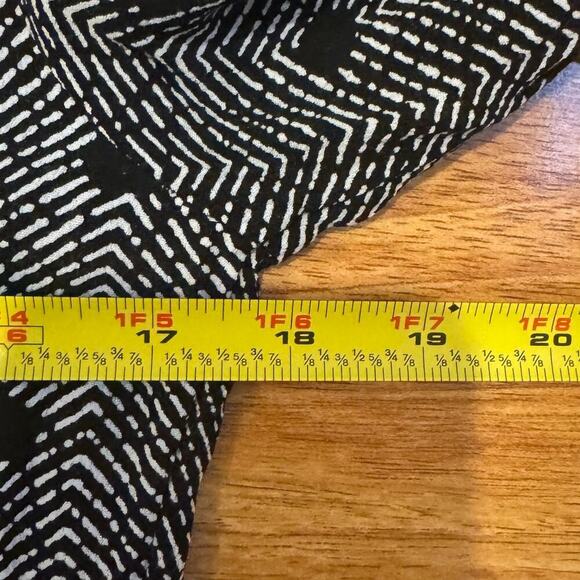 Maeve by Anthropologie Galen Dress Chevron Polka Dot Print Black Size Medium - Picture 6 of 7